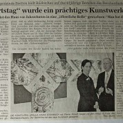 Zum Geburtstag wurde ein prächtiges Kunstwerk eingeweiht